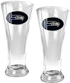 NFL Seattle Seahawks 2 Piece Pilsner Glass Set
