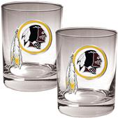 NFL Redskins 14oz 2 piece Rocks Glass Set