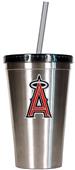 MLB Angels 16oz Stainless Steel Tumbler with Straw