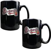 MLB Atlanta Braves 15oz. Ceramic Mug Set of 2