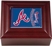 MLB Atlanta Braves Mahogany Keepsake Box