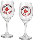 MLB Boston Red Sox 2 Piece Wine Glass Set
