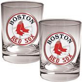 MLB Boston Red Sox 2 piece 14oz Rocks Glass Set