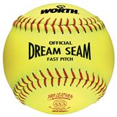 Worth 12" ASA Dream Seam PL Fastpitch Softballs