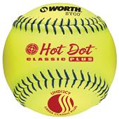 Worth 12" USSSA Hot Dot SYCO Slowpitch Softballs