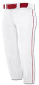 Low Rise Performance Softball Pants Piping
