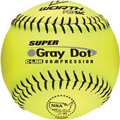 Worth 12" NSA Gray Dot ProTac Slowpitch Softballs Worth 12" NSA Gray Dot ProTac Slowpitch Softballs