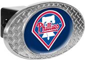 MLB Phillies Diamond Plate Hitch Cover