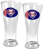 MLB Phillies 2 Piece Pilsner Glass Set