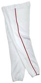 A4 Metal Zip Baseball Pants with Piping N6130 CO A4 Metal Zip Baseball Pants with Piping N6130 CO