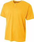 A4 Adult 2-Button Mesh Henley Baseball Jerseys A4 Adult 2-Button Mesh Henley Baseball Jerseys