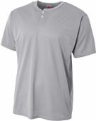 A4 Adult 2-Button Mesh Henley Baseball Jerseys A4 Adult 2-Button Mesh Henley Baseball Jerseys