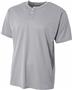 A4 2-Button Mesh Henley Baseball Jersey