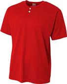 A4 Adult 2-Button Mesh Henley Baseball Jerseys A4 Adult 2-Button Mesh Henley Baseball Jerseys