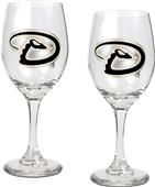 MLB Arizona Diamondbacks 2 Piece Wine Glass Set