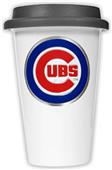 MLB Chicago Cubs Dbl Wall Ceramic Cup Black Lid