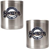 MLB Milwaukee Brewers Stainless Steel Can Holders