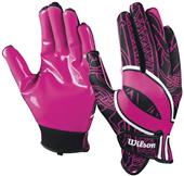 Wilson Pink HOPE Football Receiver Gloves - PAIR Wilson Pink HOPE Football Receiver Gloves - PAIR