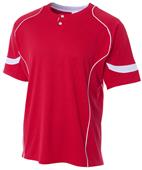 A4 2-Button Power Mesh Top Baseball Jerseys
