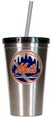 MLB New York Mets Stainless Tumbler w/Straw
