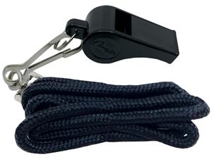 BLACK LANYARD/BLACK WHISTLE