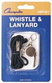 Champion Sports Black Lanyard w/ Whistle (12 Pack) Champion Sports Black Lanyard w/ Whistle (12 Pack)