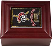 MLB Pittsburgh Pirates Mahogany Keepsake Box