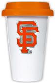 MLB Giants Double Wall Ceramic Cup w/Orange Lid