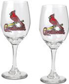 MLB St. Louis Cardinals 2 Piece Wine Glass Set
