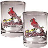 MLB Cardinals 2 piece 14oz Rocks Glass Set