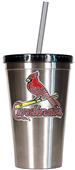 MLB St. Louis Cardinals Stainless Tumbler w/Straw