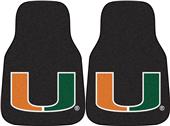 Fan Mats University of Miami Black Carpet Car Mats