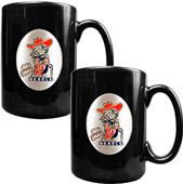 NCAA Mississippi Black Ceramic Mug (Set of 2)