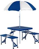 Picnic Plus Portable Folding Table with Umbrella
