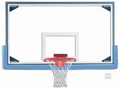 Gared Collegiate 72" Glass Baskeball Backboard Pkg