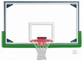 Gared Collegiate 72" Glass Baskeball Backboard Pkg Gared Collegiate 72" Glass Baskeball Backboard Pkg