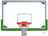 Gared Scholastic 72" Glass Baskeball Backboard Pkg Gared Scholastic 72" Glass Baskeball Backboard Pkg