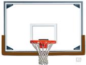 Gared Scholastic 72" Glass Baskeball Backboard Pkg Gared Scholastic 72" Glass Baskeball Backboard Pkg