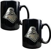 NCAA Purdue Black Ceramic Mug (Set of 2)