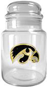 NCAA Iowa Hawkeyes Glass Candy Jar