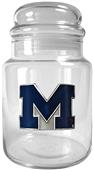 NCAA Michigan Wolverines Glass Candy Jar