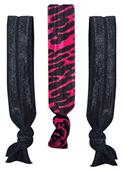 Fuchsia Zebra No-Tug Elastic Hair Ties/Bracelets Fuchsia Zebra No-Tug Elastic Hair Ties/Bracelets