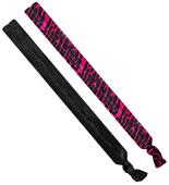 Fuchsia Hot Pink Zebra Elastic Headband SET Fuchsia Hot Pink Zebra Elastic Headband SET