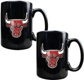 NBA Chicago Bulls Black Ceramic Mug (Set of 2)