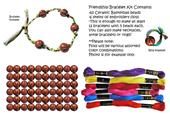 Ceramic Basketball Bead Friendship Bracelet Kits