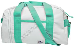 WHITE BAG/BLUE STRAP
