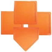 Pro Nine Orange Baseball 4 PC Throw Down Base Set Pro Nine Orange Baseball 4 PC Throw Down Base Set
