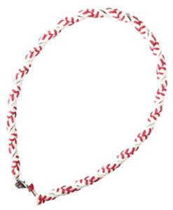 WHITE LEATHER/RED SEAM BASEBALL