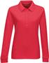 Long Sleeve Stamina Womens Waffle Knit Polo