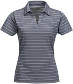Tri Mountain Lady Dublin Poly Wide Stripe Polo